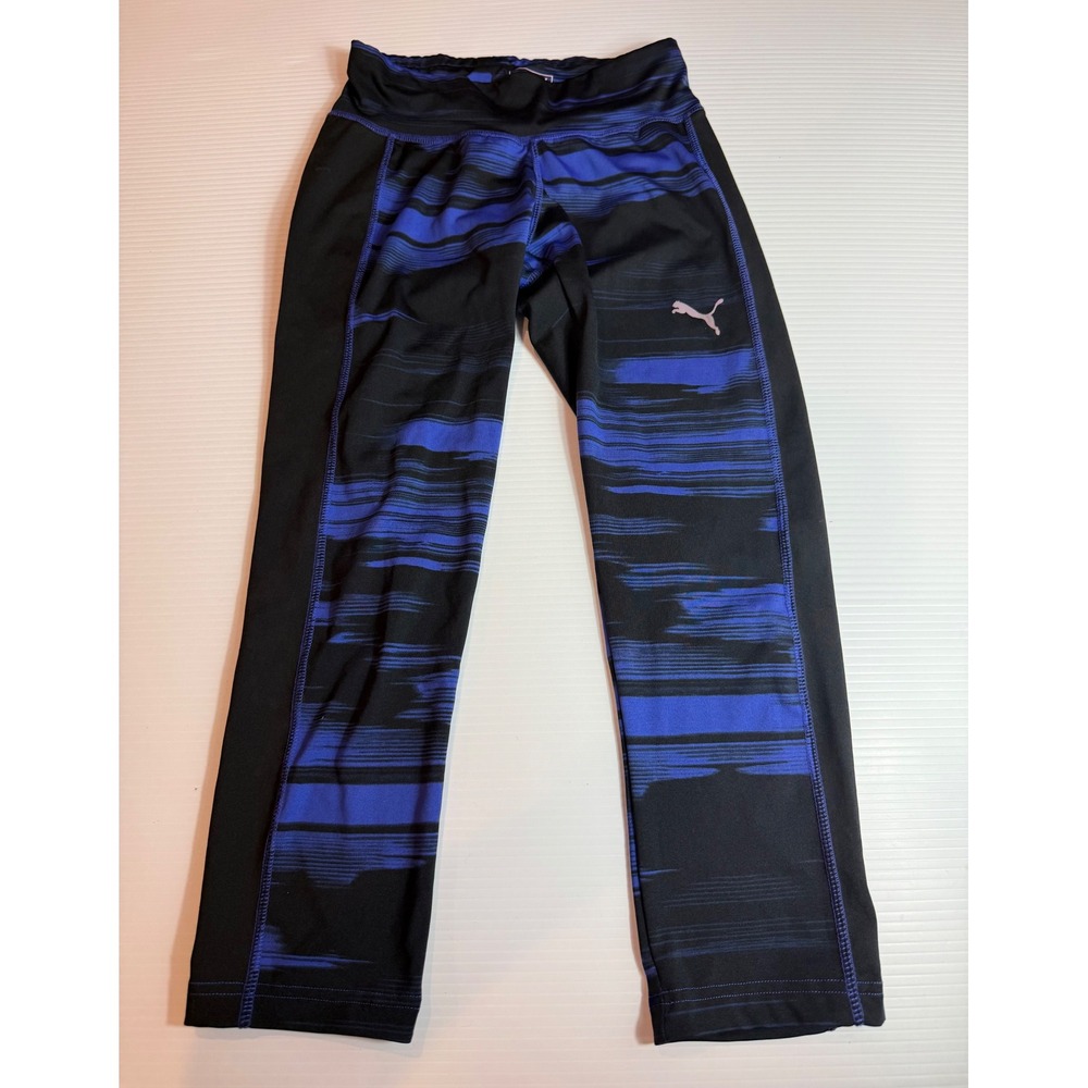 Puma Women's Medium‎ M Activewear Leggings Blue Black Athletic Pants